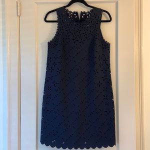 Navy J Crew Shift Dress